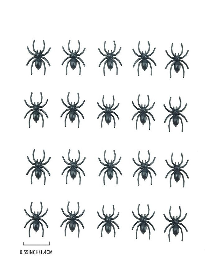 SaktopDeco 200 PCS Mini Plastic Spiders Fake Spiders Realistic Spider for Halloween Decorations - Image 2